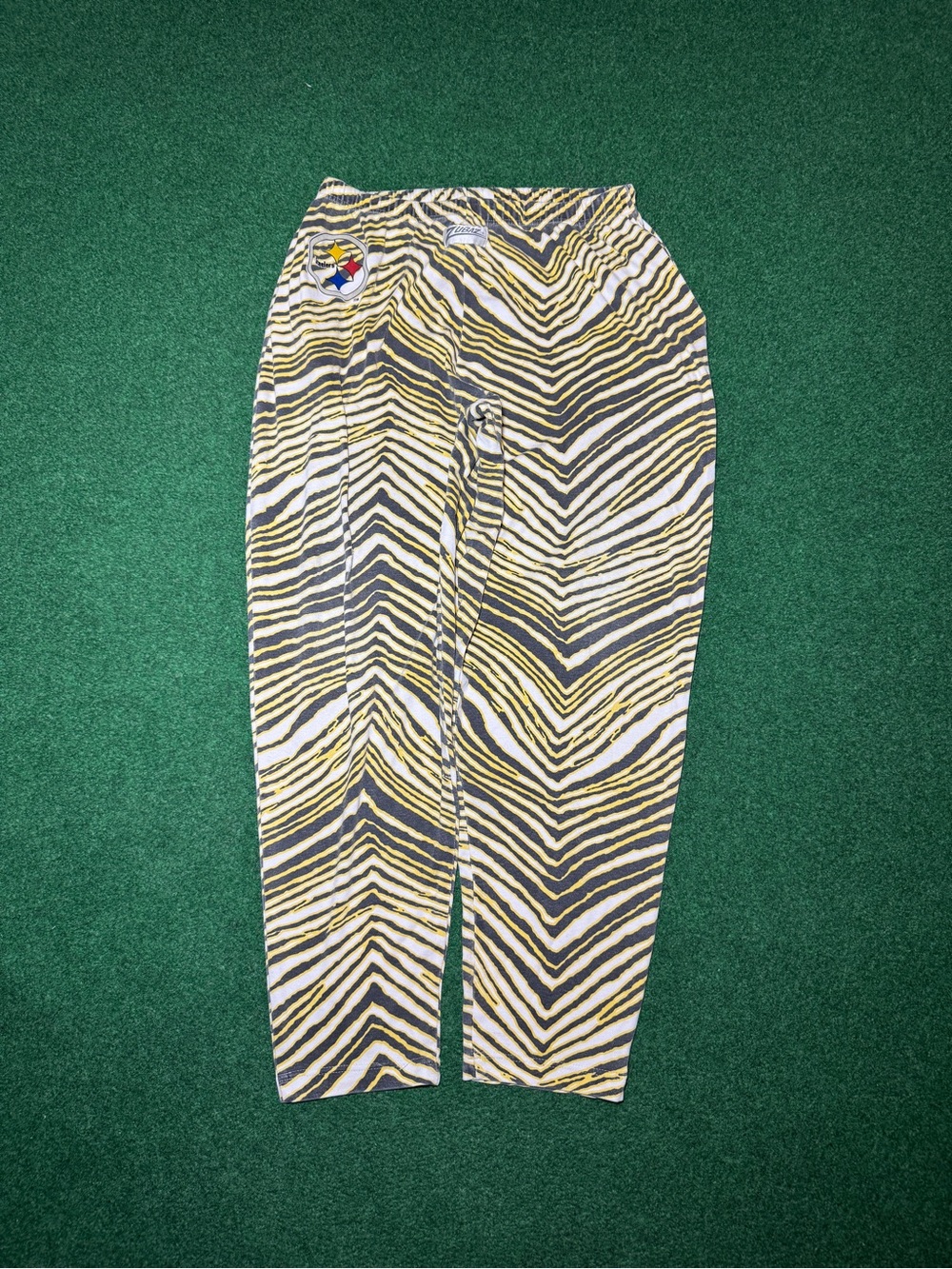 Zubaz Pittsburgh Steelers Sweatpants XL 90s Vintage NFL 32x30 Drawstring RARE